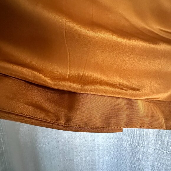 Designer Gold Pencil Skirt - Jason Wu 100% Silk - Picture 6 of 8